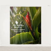 Elegante Wedding Blume Foto Stand Hintergrund Wandteppich (Vorderseite)