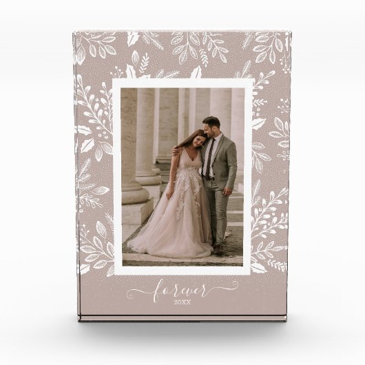Elegante Wedding Botanicals Fotoblock (Vorderseite)