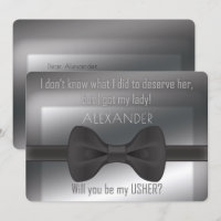 Elegante Wedding Bowtie wirst du mein Usher sein