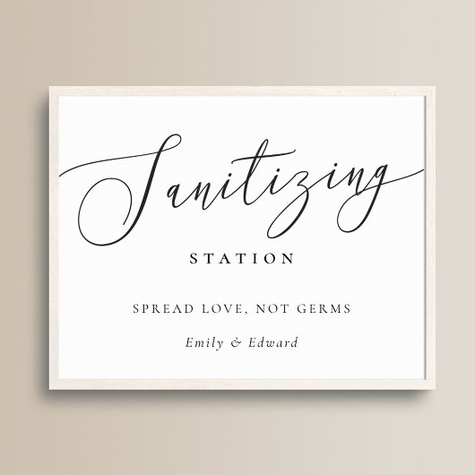 Elegante Wedding Brautparty Sanitization Station Poster