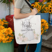 Elegante Wedding Bride Modernes Rosa Blütenfarben Tasche