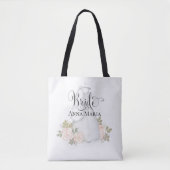 Elegante Wedding Bride Modernes Rosa Blütenfarben Tasche (Vorderseite)