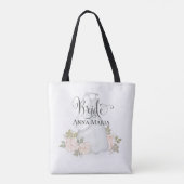 Elegante Wedding Bride Modernes Rosa Blütenfarben Tasche (Rückseite)