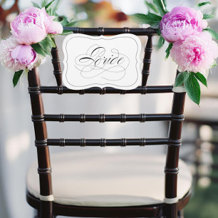 Elegante Wedding Bride Signatur Die Schwarze Grenz Einladung