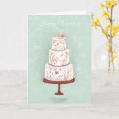 Elegante Wedding Cake Glückwunschkarte Karte (Gelbe Blume)