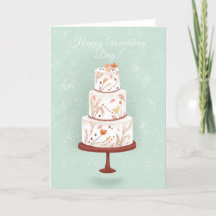 Elegante Wedding Cake Glückwunschkarte Karte