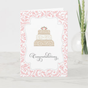Elegante Wedding Cake Glückwunschkarte Karte