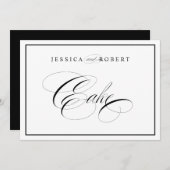 Elegante Wedding Cake Signature Black Border (Vorne/Hinten)