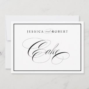 Elegante Wedding Cake Signature Black Border