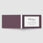 Elegante Wedding Calligraphy Guestbook Lila Wine Gästebuch (Voll)