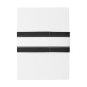 Elegante Wedding Chic Black Border Einladungsbanderole (Rückseitenbeispiel)