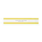 Elegante Wedding Chic Trendy Yellow Border Einladungsbanderole (Flach)