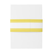 Elegante Wedding Chic Trendy Yellow Border Einladungsbanderole (Rückseitenbeispiel)
