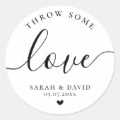 Elegante Wedding Confetti Packets Runder Aufkleber (Vorderseite)