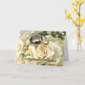 Elegante Wedding Congratulations Card Karte (Gelbe Blume)