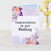 Elegante Wedding Congratulations Card Karte (Gelbe Blume)