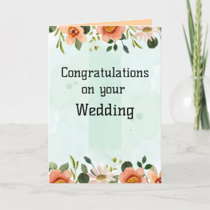 Elegante Wedding Congratulations Card Karte