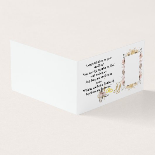 Elegante Wedding Congratulations Card | Romantisch (Vorderseite)