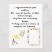 Elegante Wedding Congratulations Card | Romantisch Postkarte (Vorderseite)