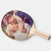 Elegante Wedding Couple Tischtennis Custom Schläger (Seitenansicht)