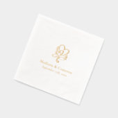 Elegante Wedding Custom Gold Foil Stamps Servietten Mit Folie (Links)