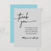 Elegante Wedding Dankeschön Card Dankeskarte (Vorne/Hinten)