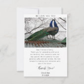 Elegante Wedding Dankeschön Card Dankeskarte (Rückseite)