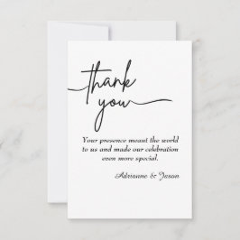 Elegante Wedding Dankeschön Card Dankeskarte