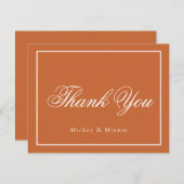 Elegante Wedding Dankeschön Card im klassischen St Mitteilungskarte (Vorne/Hinten)