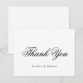 Elegante Wedding Dankeschön Card im klassischen St Mitteilungskarte (Vorne/Hinten)