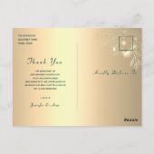 Elegante Wedding Dankeschön Card mit Foto Postkarte (Rückseite)