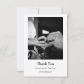Elegante Wedding Dankeschön Card | Personalisiert Dankeskarte (Vorderseite)