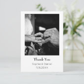 Elegante Wedding Dankeschön Card | Personalisiert Dankeskarte (Stehend Vorderseite)