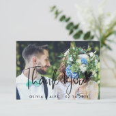 Elegante Wedding Dankeschön-Karte Einladung (Stehend Vorderseite)