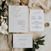 Elegante Wedding Details Card mit kalligrafischem  Begleitkarte