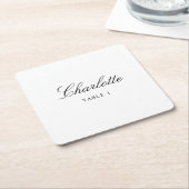 Elegante Wedding Escort Card, Name Platzkarte Rechteckiger Pappuntersetzer (angewinkelt)