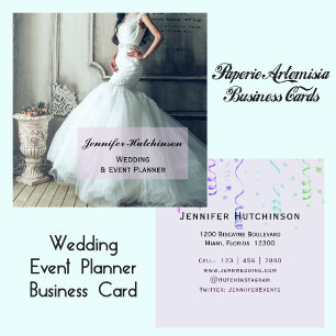 Elegante Wedding Event Planner Business Card Quadratische Visitenkarte