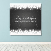 Elegante Wedding Favor Magic Sparkle Black Leinwanddruck (Insitu (Holzboden))