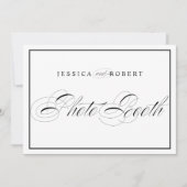 Elegante Wedding Foto Booth Signature Black Border (Vorderseite)