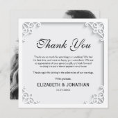 Elegante Wedding Foto Dankbarkeit Dankeskarte (Vorne/Hinten)