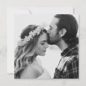 Elegante Wedding Foto Dankbarkeit Dankeskarte (Rückseite)