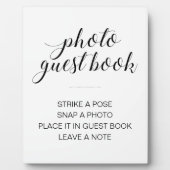 Elegante Wedding Foto Gästebuchsignatur Fotoplatte (Vorderseite)