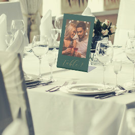 Elegante Wedding Foto Tischnummer Sockelschild
