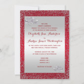 Elegante Wedding Glitzer-u. Einladung (Rückseite)