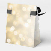 Elegante Wedding Gold Glitzer Lights Geschenkschachtel (Rückseite)