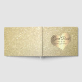 Elegante Wedding Gold Heart Glitzer Bokeh Gästebuch (Voll)