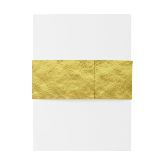 Elegante Wedding Gold Metallic Script-Initialen Einladungsbanderole (Rückseitenbeispiel)