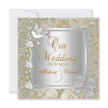 Elegante Wedding Gold Silver White Dove