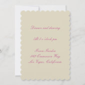 Elegante Wedding Gown Empfang Card Einladung (Rückseite)