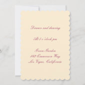 Elegante Wedding Gown Empfang Card Einladung (Rückseite)